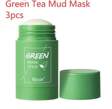 Cleansing Green Tea Mask Clay Stick Oil Control Anti - Acne Whitening Seaweed Mask Skin Care - AXON