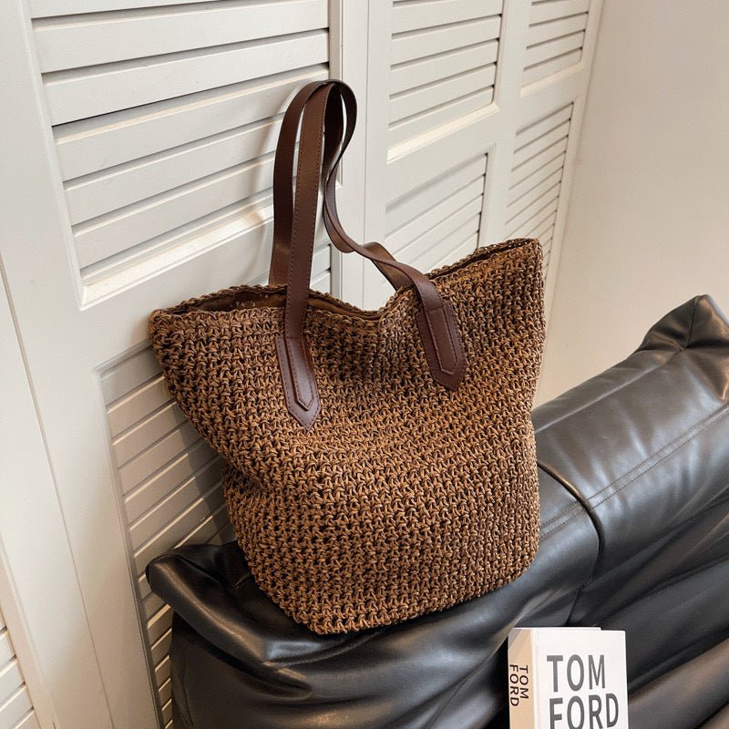 Commuter Straw Women's Fashion Shoulder Bag - AXON