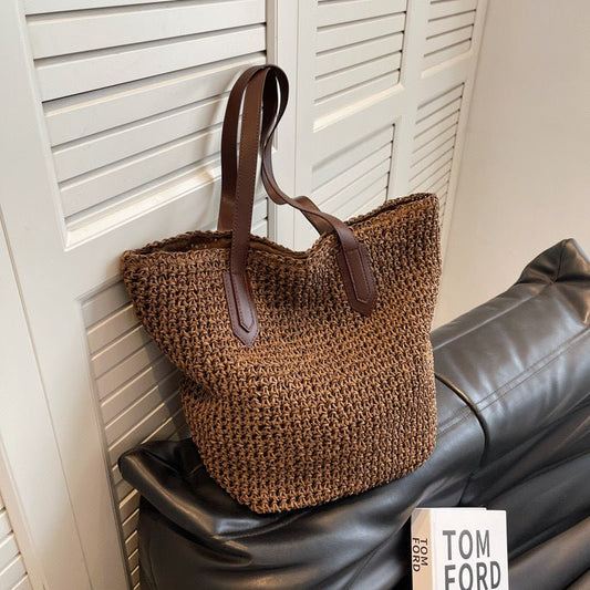 Commuter Straw Women's Fashion Shoulder Bag - AXON