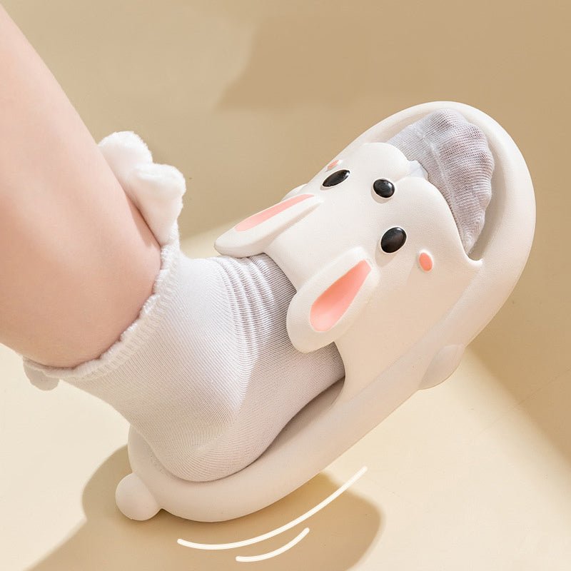 Cute Rabbit Slippers For Kids Women Summer Home Shoes Bathroom Slippers - AXON