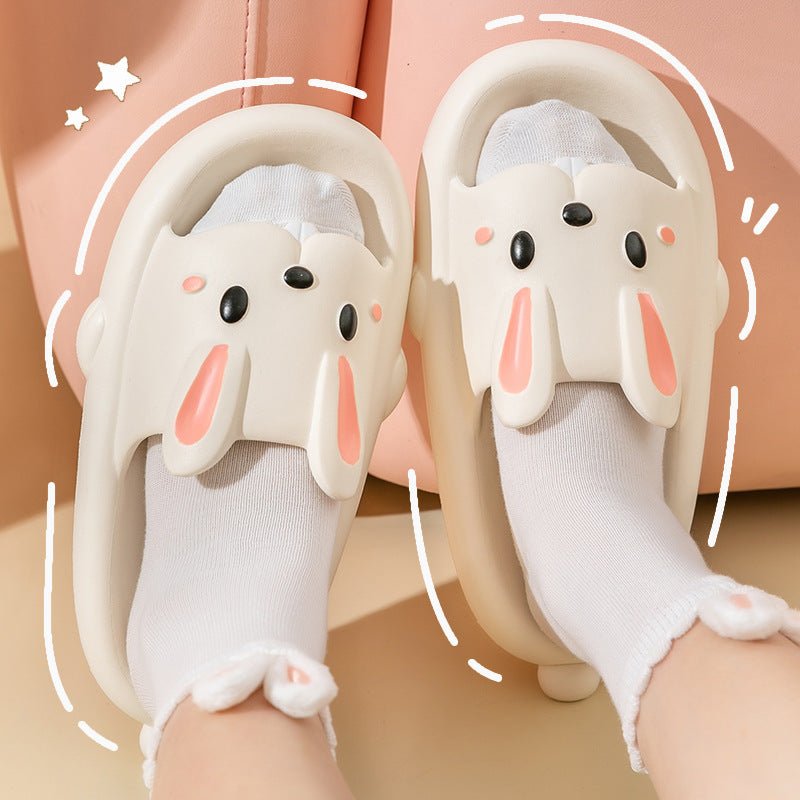 Cute Rabbit Slippers For Kids Women Summer Home Shoes Bathroom Slippers - AXON