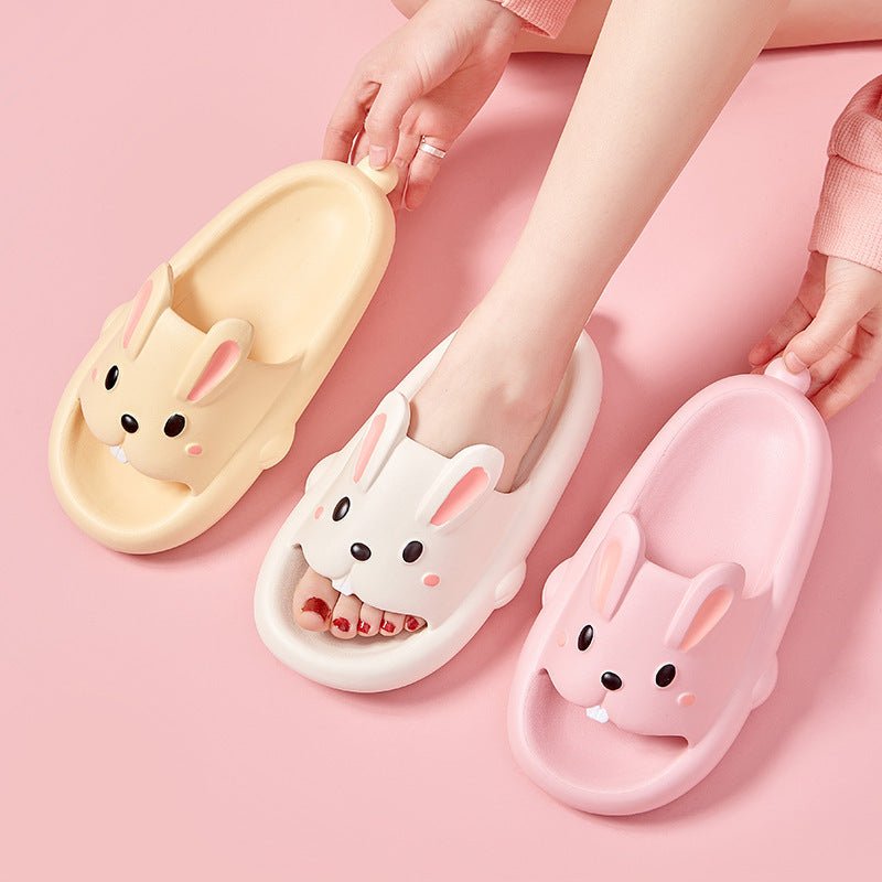 Cute Rabbit Slippers For Kids Women Summer Home Shoes Bathroom Slippers - AXON
