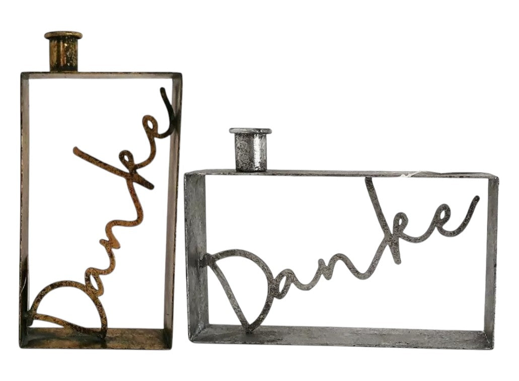 Kerzenständer 21 x 12 cm » Kerzenhalter »  Geschenk als Danke » robuster Leuchter » Deko Kerzen Halter aus Handarbeit