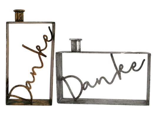 Kerzenständer 21 x 12 cm » Kerzenhalter »  Geschenk als Danke » robuster Leuchter » Deko Kerzen Halter aus Handarbeit