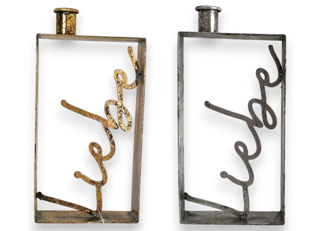 Kerzenständer 21 x 12 cm » Kerzenhalter »  Liebe Geschenk » robuster Leuchter » Deko Kerzen Halter aus Handarbeit