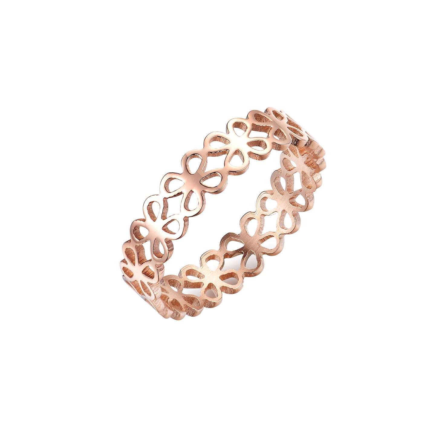 ENDLESS CLOVERLEAF RING ROSE GOLD