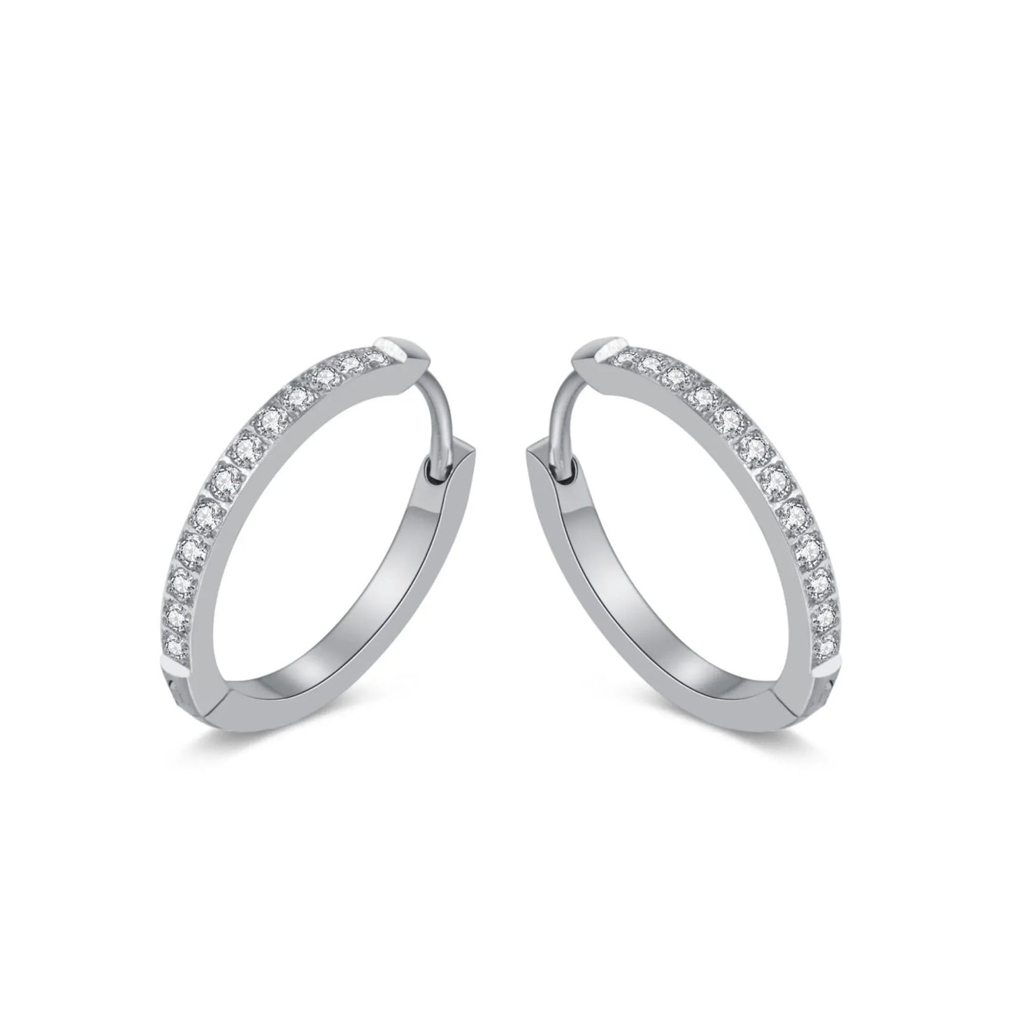 ETERNITY HOOP EARRING SILVER