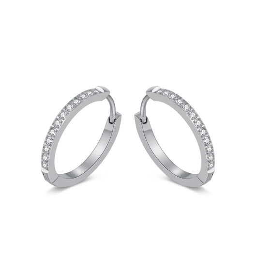 ETERNITY HOOP EARRING SILVER