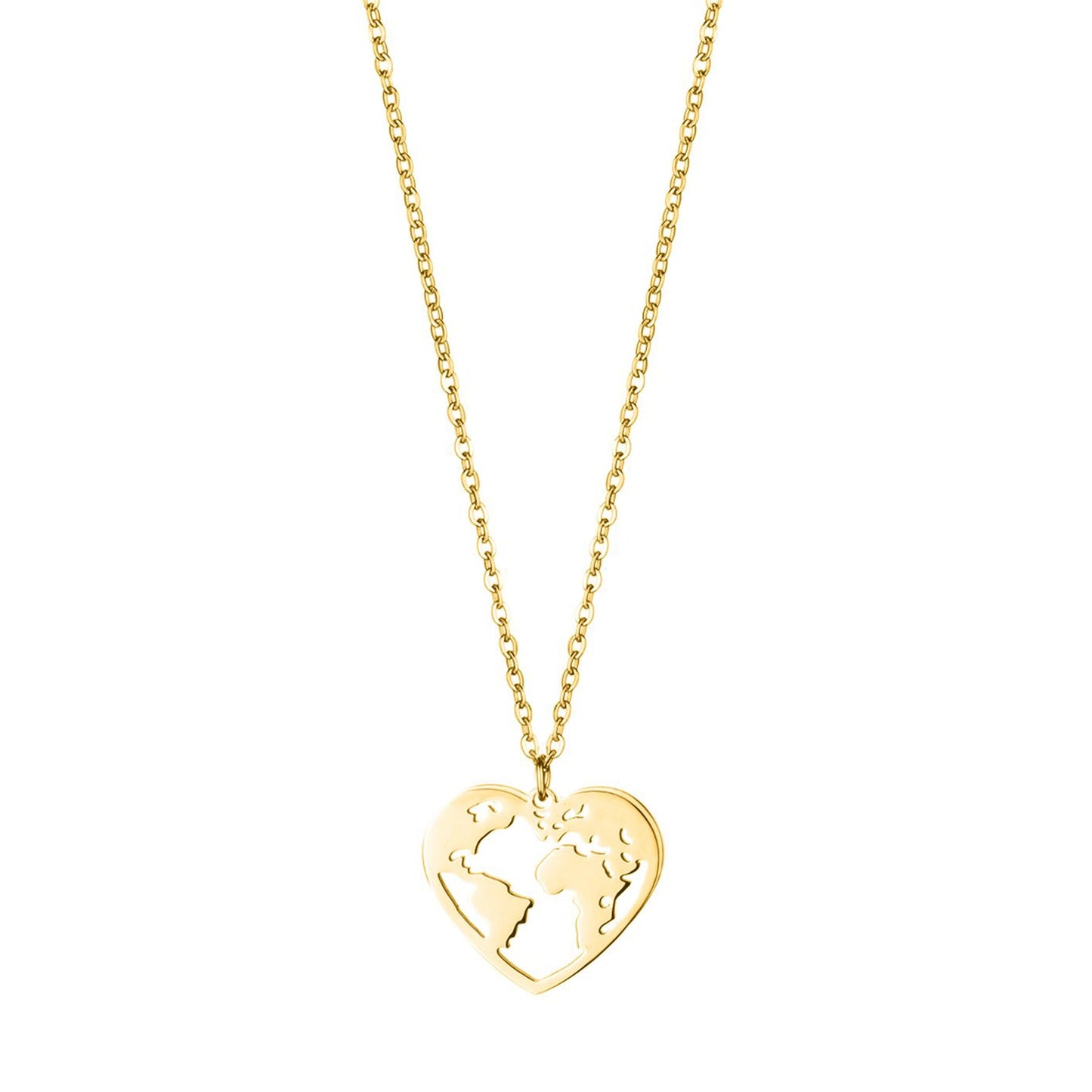 'LOVE THE WORLD' NECKLACE 18K GOLD PLATED
