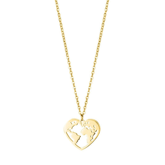 'LOVE THE WORLD' NECKLACE 18K GOLD PLATED