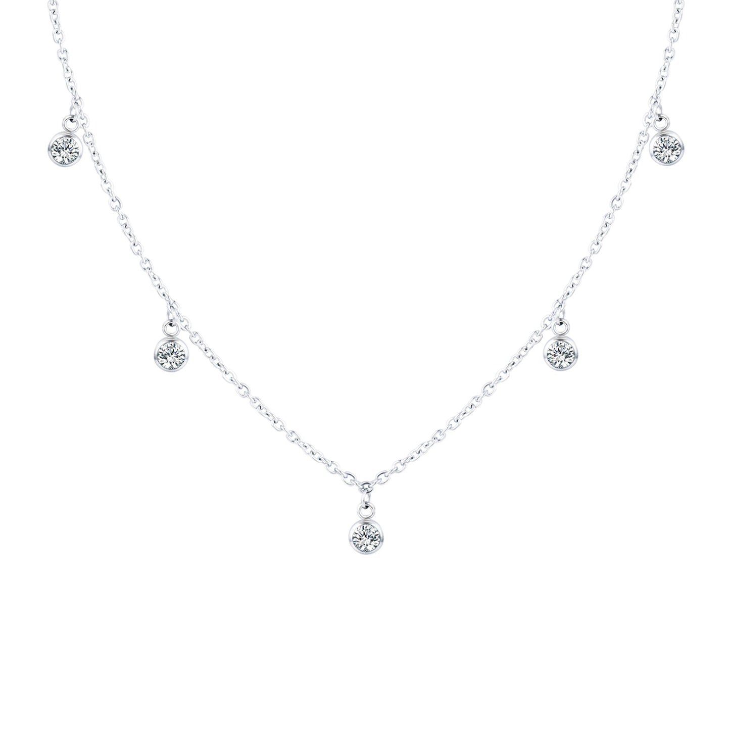 'MAGIC DROP' CHOKER SILVER