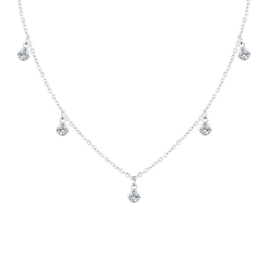 'MAGIC DROP' CHOKER SILVER