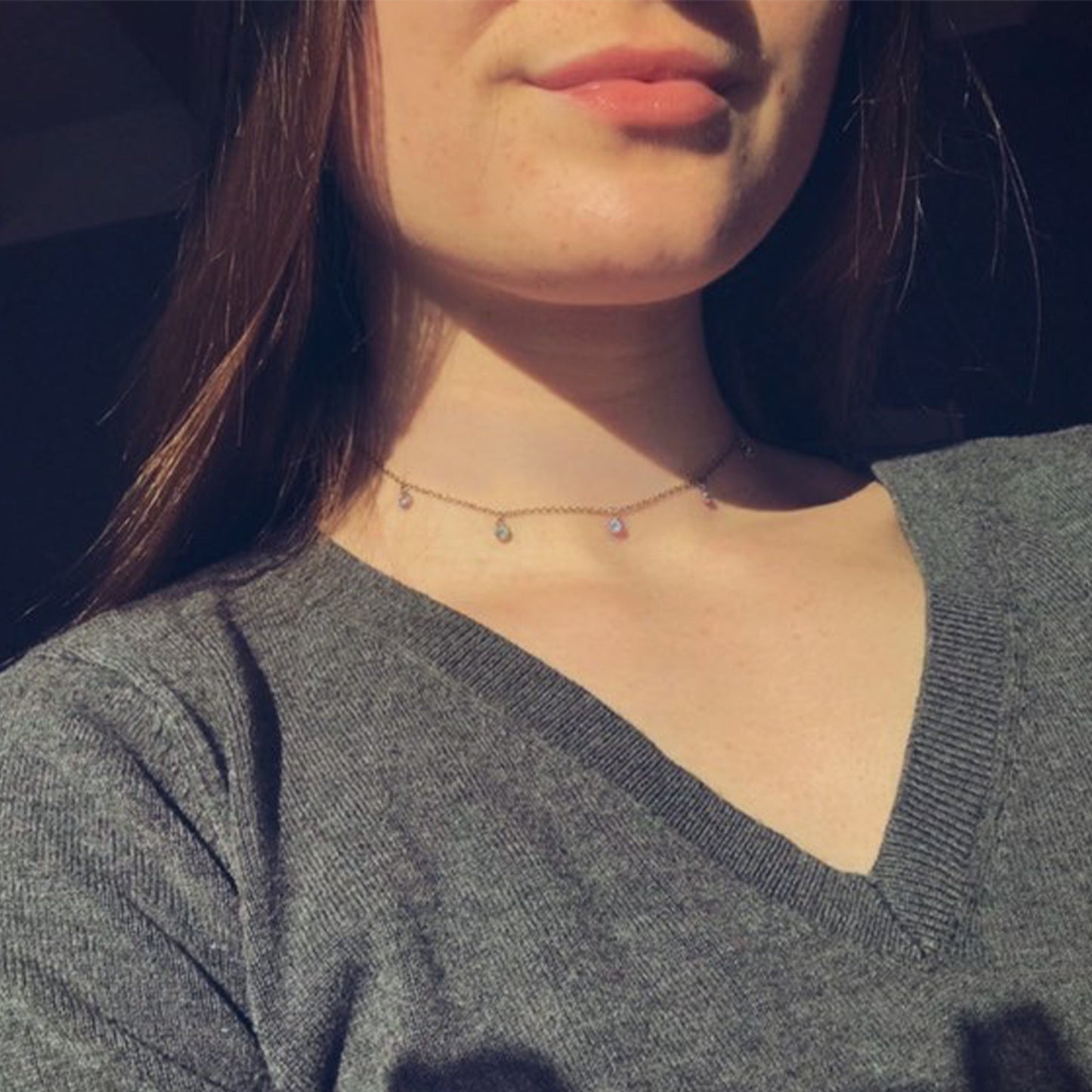 'MAGIC DROP' CHOKER SILVER