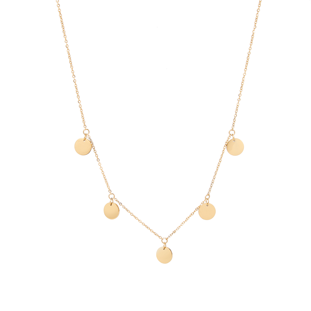 MULTI COIN NECKLACE 18K GOLD PLATED