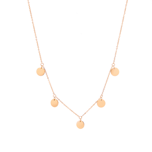 MULTI COIN NECKLACE ROSE GOLD
