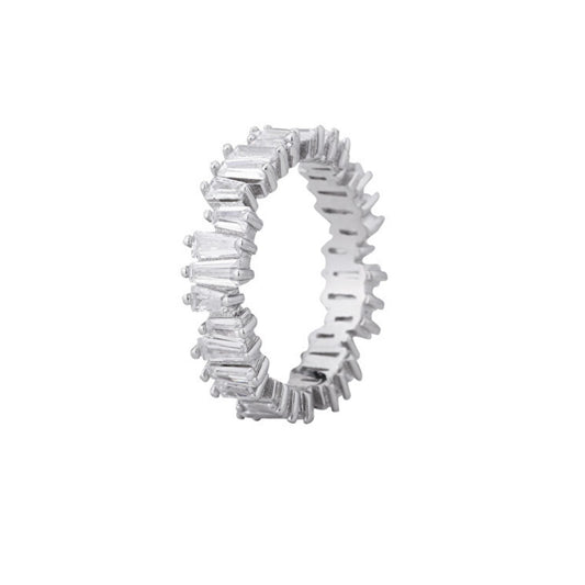 SHINY CRYSTALS RING 925 SILVER