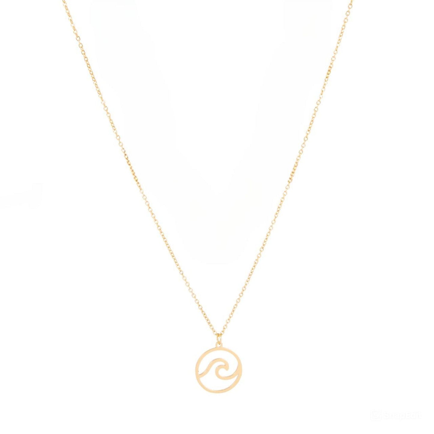 WAVE NECKLACE 18K GOLD PLATED