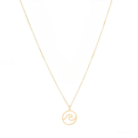 WAVE NECKLACE 18K GOLD PLATED