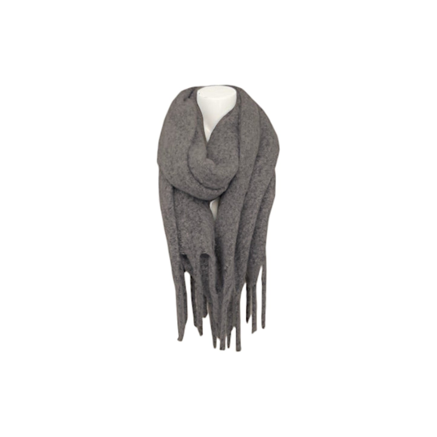 Winter Damen Schal » Winterschal Dread Style » Winterfarben » Fransenschal 187 x 50 cm » warmer Damenschal mit dicken Fransen » Hohes Volumen