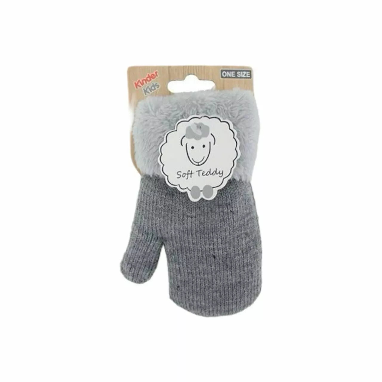 Kinder Fäustlinge » Winter Teddy Handschuhe | Kinderhandschuhe weich gefüttert | Strickhandschuhe warm