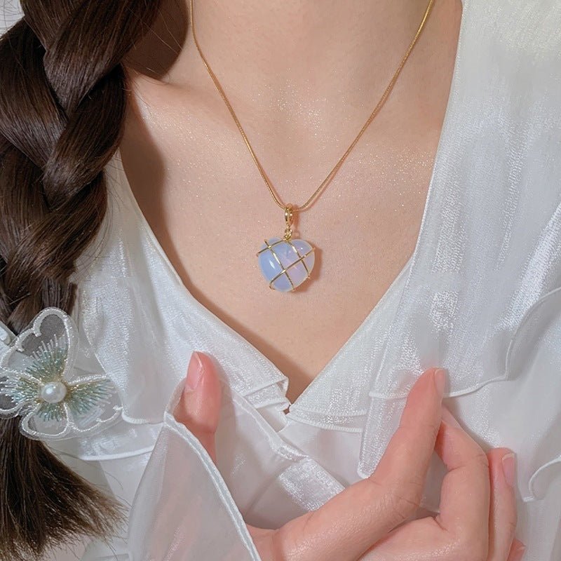 Fashion Moonstone Necklace For Cartoon princes Love Girl Necklace Novelty Jewelry - AXON