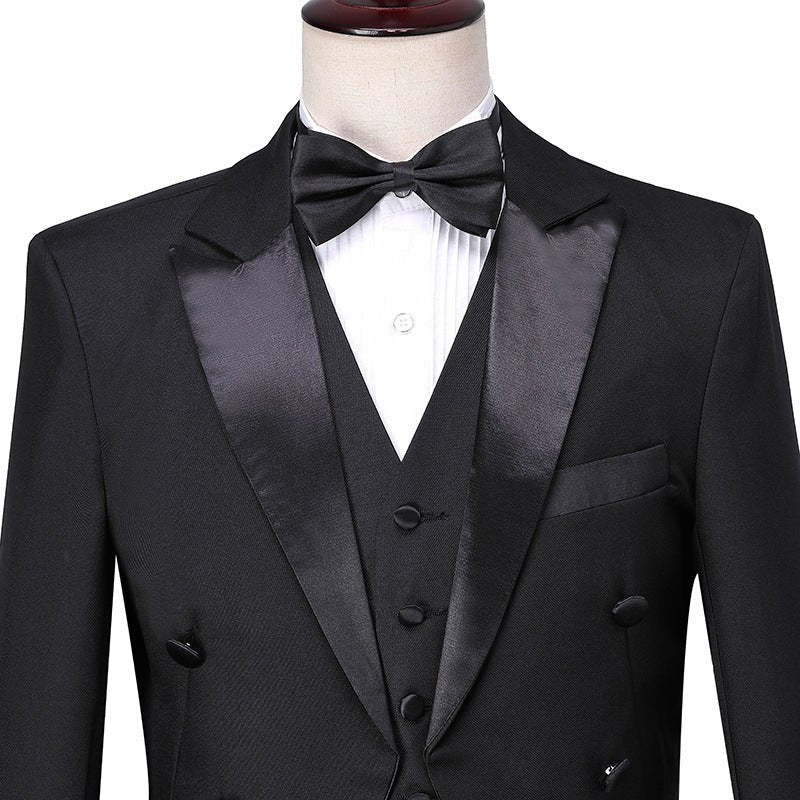 Fashionable Male Magician Black And White Light Tuxedo - AXON