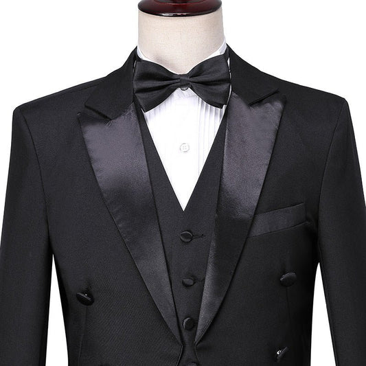 Fashionable Male Magician Black And White Light Tuxedo - AXON