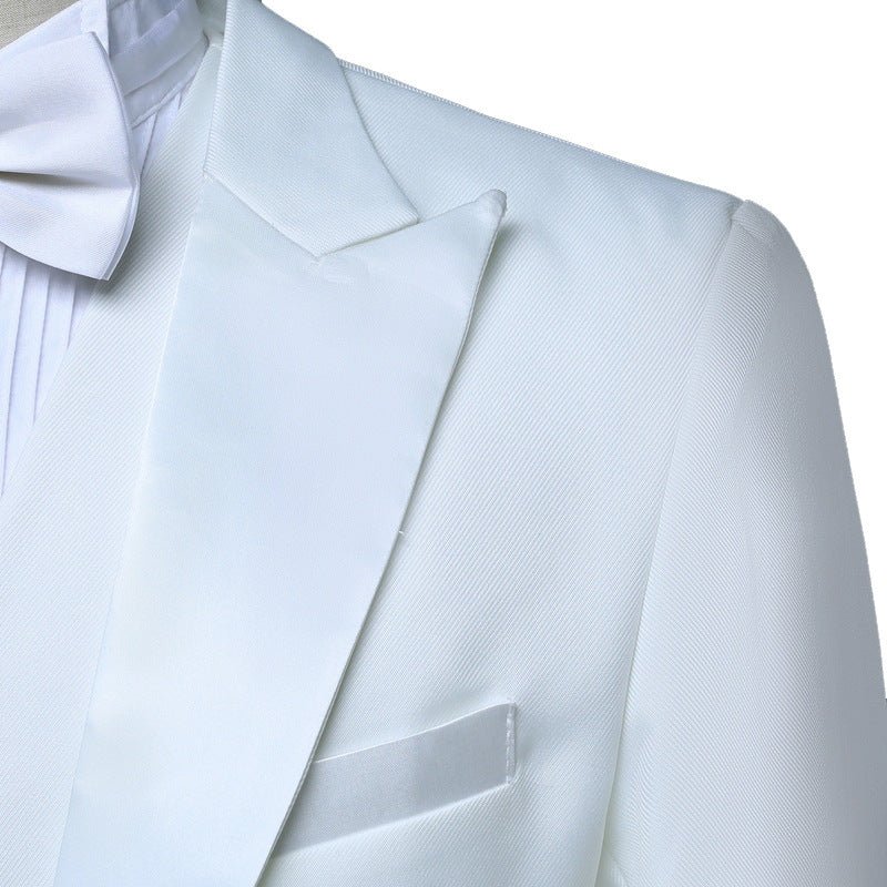 Fashionable Male Magician Black And White Light Tuxedo - AXON