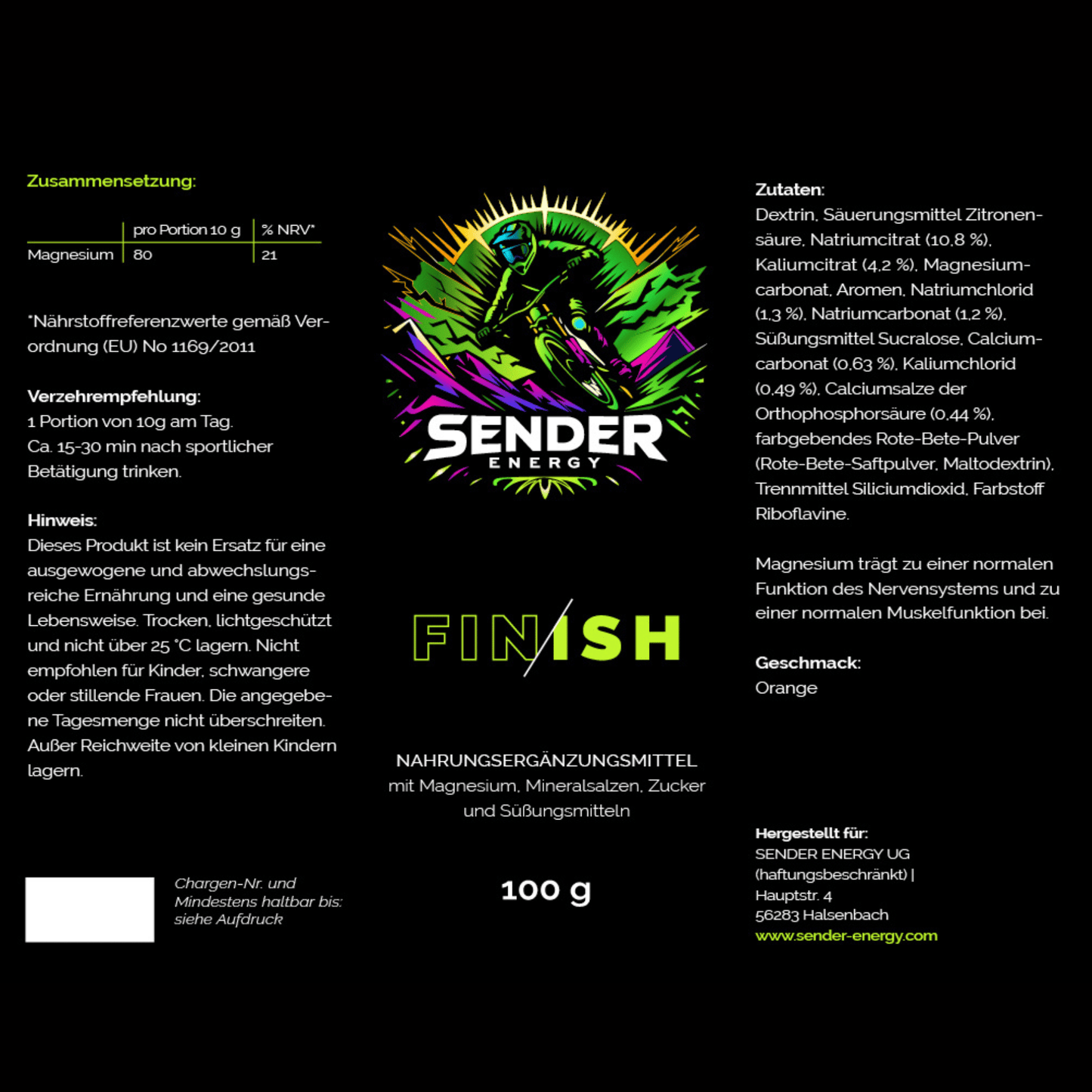 FINISH - Recovery Getränkepulver - AXON