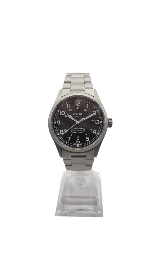Fossil Defender FS5973 Solar Herrenuhr Edelstahl Neu OVP - AXON