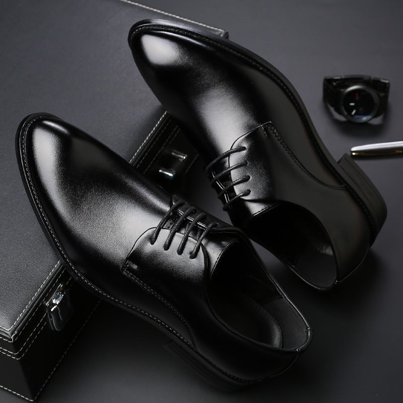 Four new shoes men's dress shoes black tie business men leather shoes factory direct code - AXON