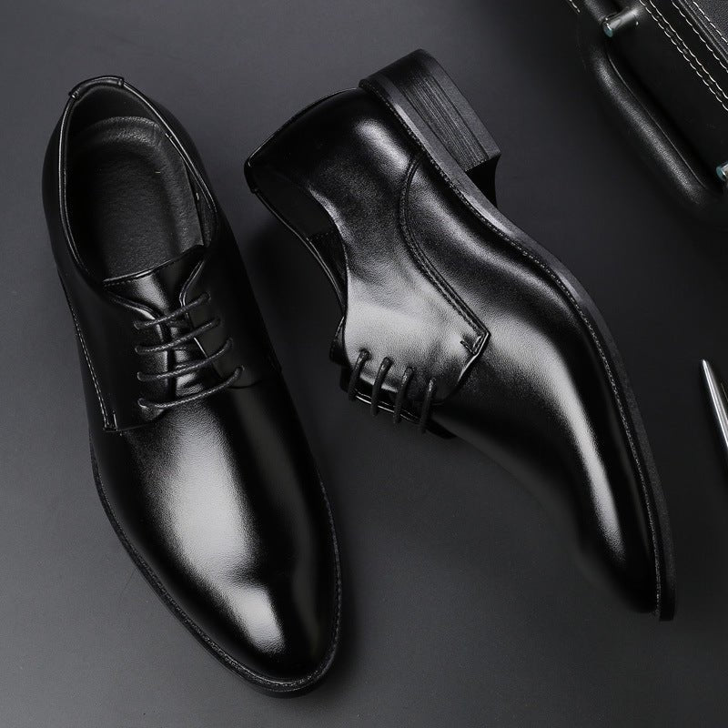 Four new shoes men's dress shoes black tie business men leather shoes factory direct code - AXON