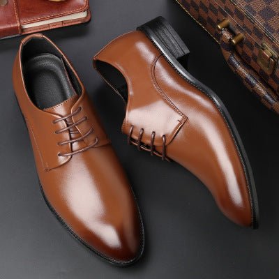 Four new shoes men's dress shoes black tie business men leather shoes factory direct code - AXON
