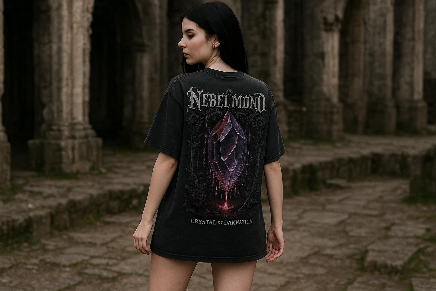 Crystal of Damnation | Occult Spirituality Collection | Nebelmond Oversized Shirt