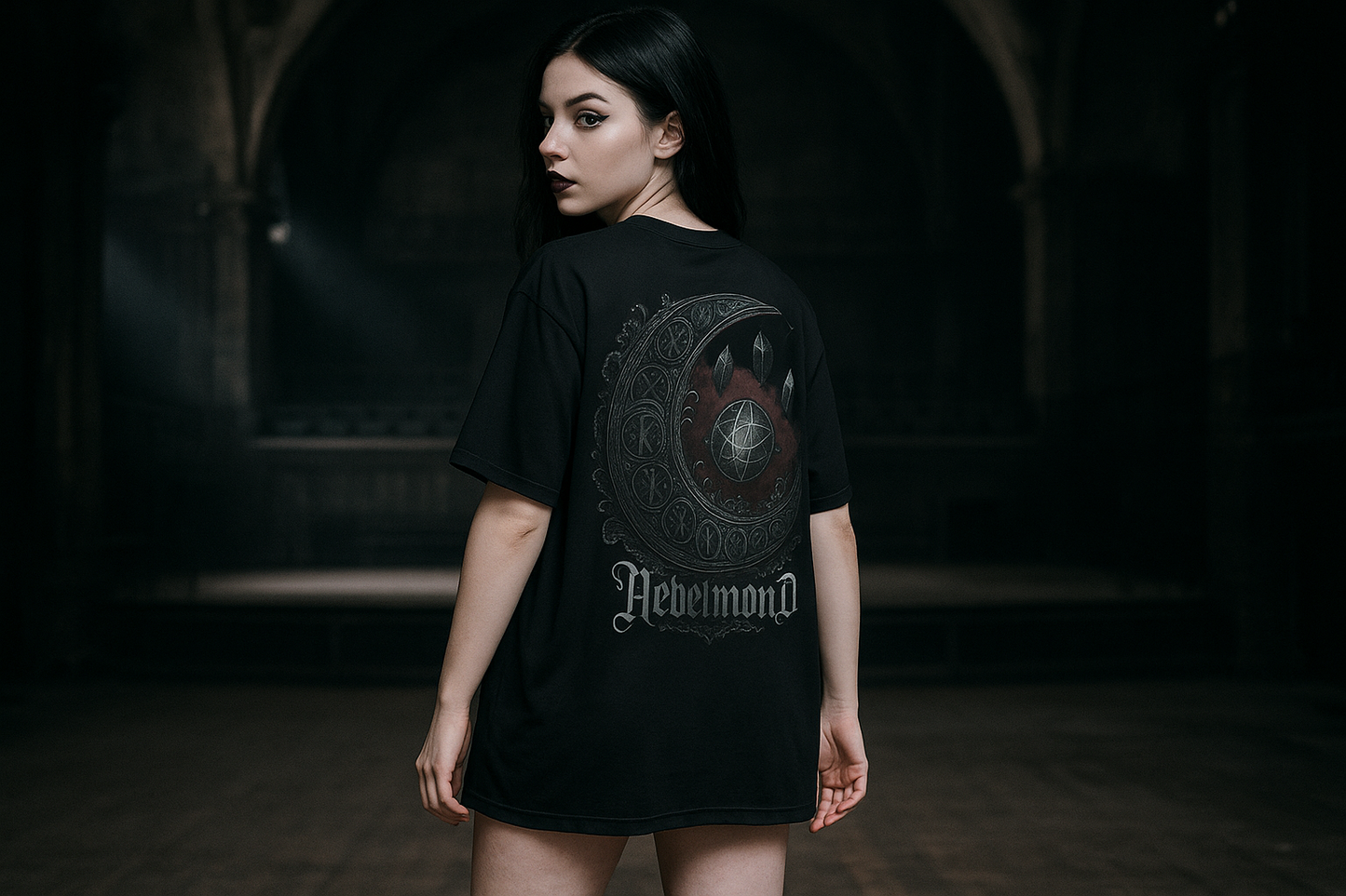 Moonlit Sigil | Occult Spirituality Collection | Nebelmond Oversized Shirt
