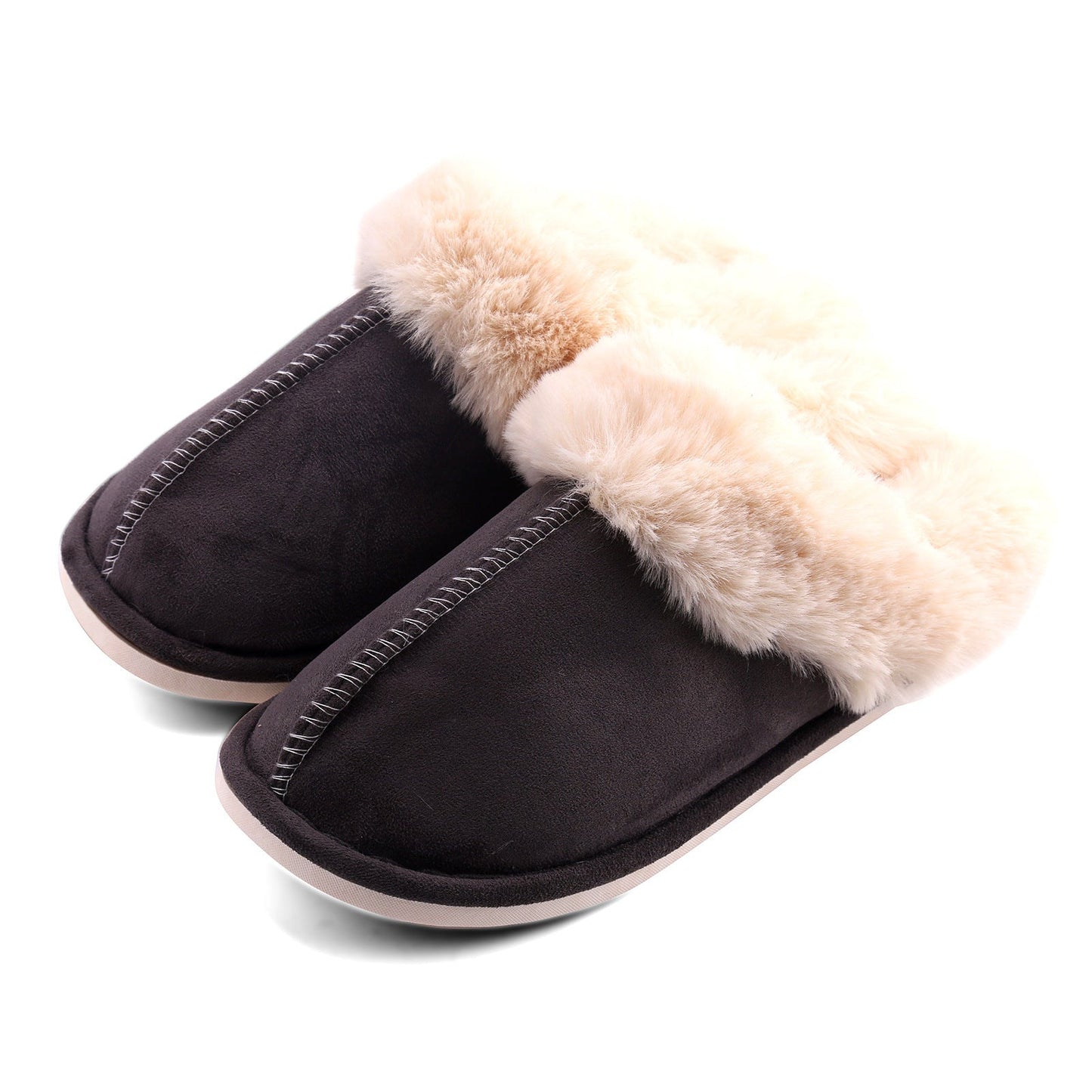 Fur Furry Slippers Women Winter Warm Plush House Shoes - AXON