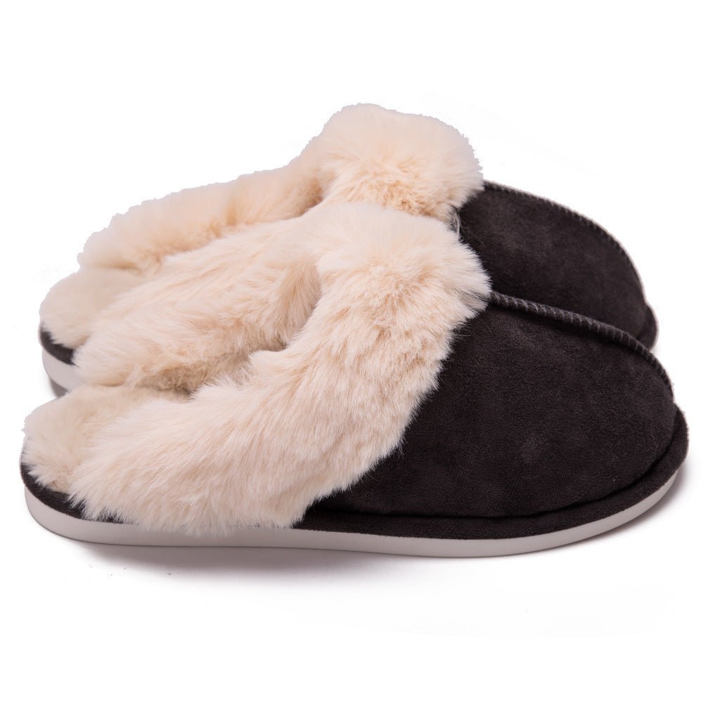 Fur Furry Slippers Women Winter Warm Plush House Shoes - AXON