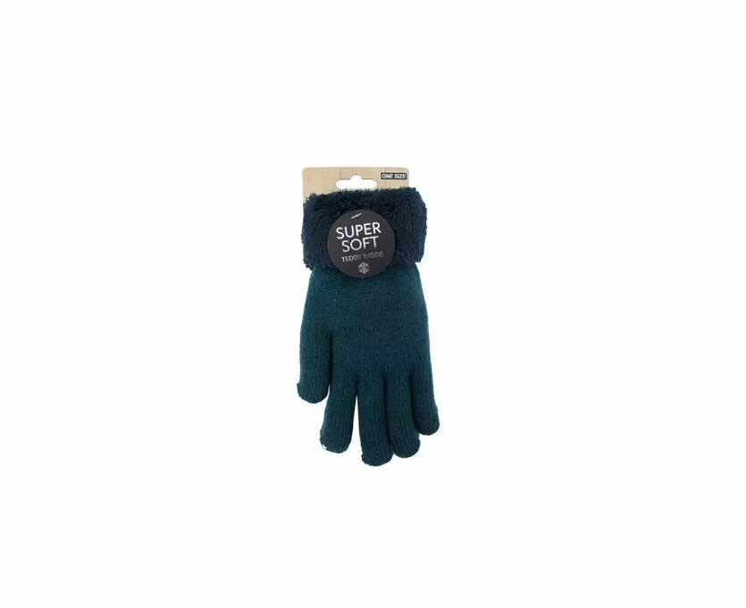 Gefütterte Damen Strickhandschuhe » Teddy Winterhandschuhe » Fingerhandschuhe Super Soft