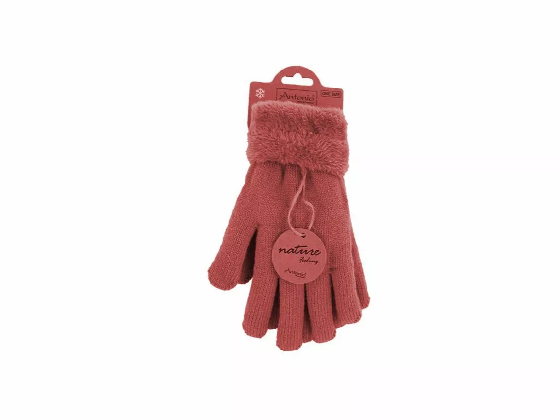 Gefütterte Damen Strickhandschuhe » Teddy Winterhandschuhe » Fingerhandschuhe Super Soft