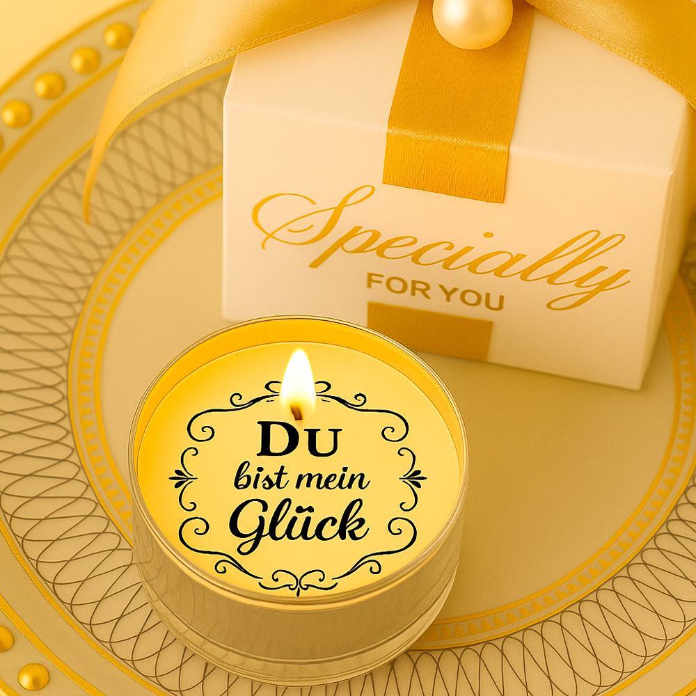 Glückslicht - Teelicht mit liebevoller Nachricht