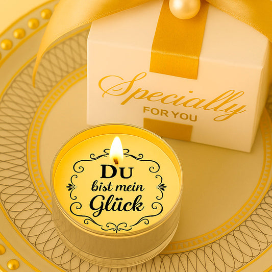Glückslicht - Teelicht mit liebevoller Nachricht