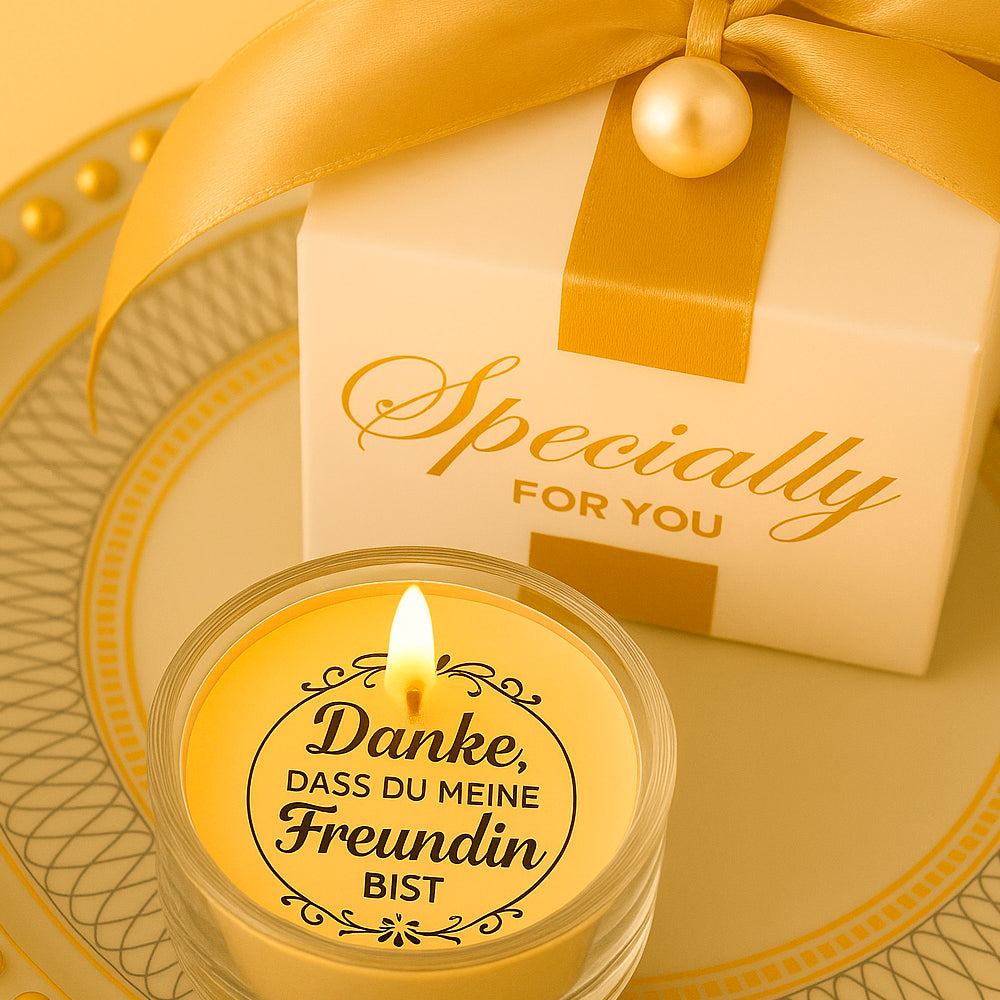 Glückslicht - Teelicht mit liebevoller Nachricht