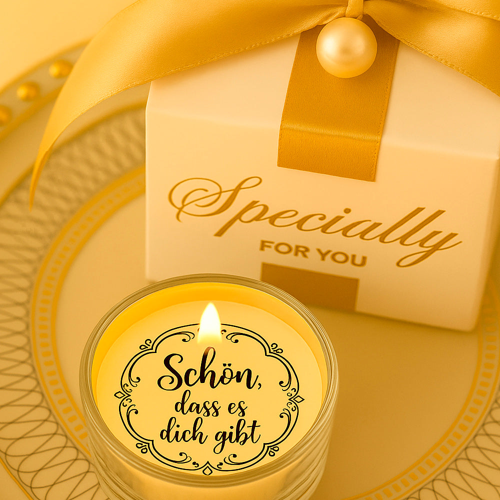 Glückslicht - Teelicht mit liebevoller Nachricht