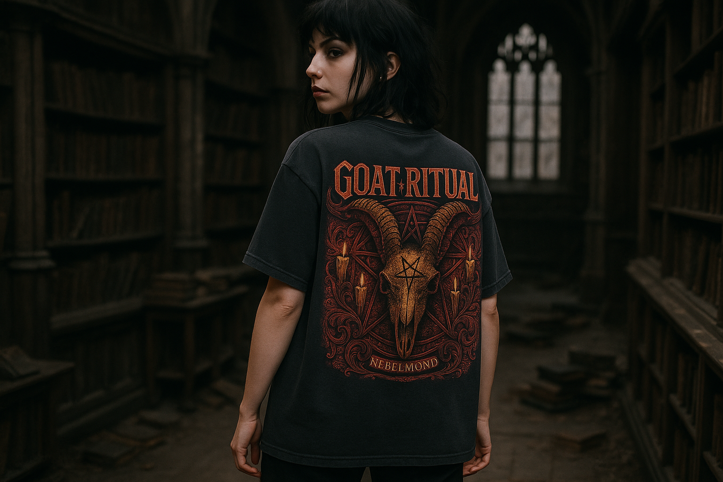 Goat Ritual | Occult Beast & Skulls Collection | Nebelmond Oversized Shirt