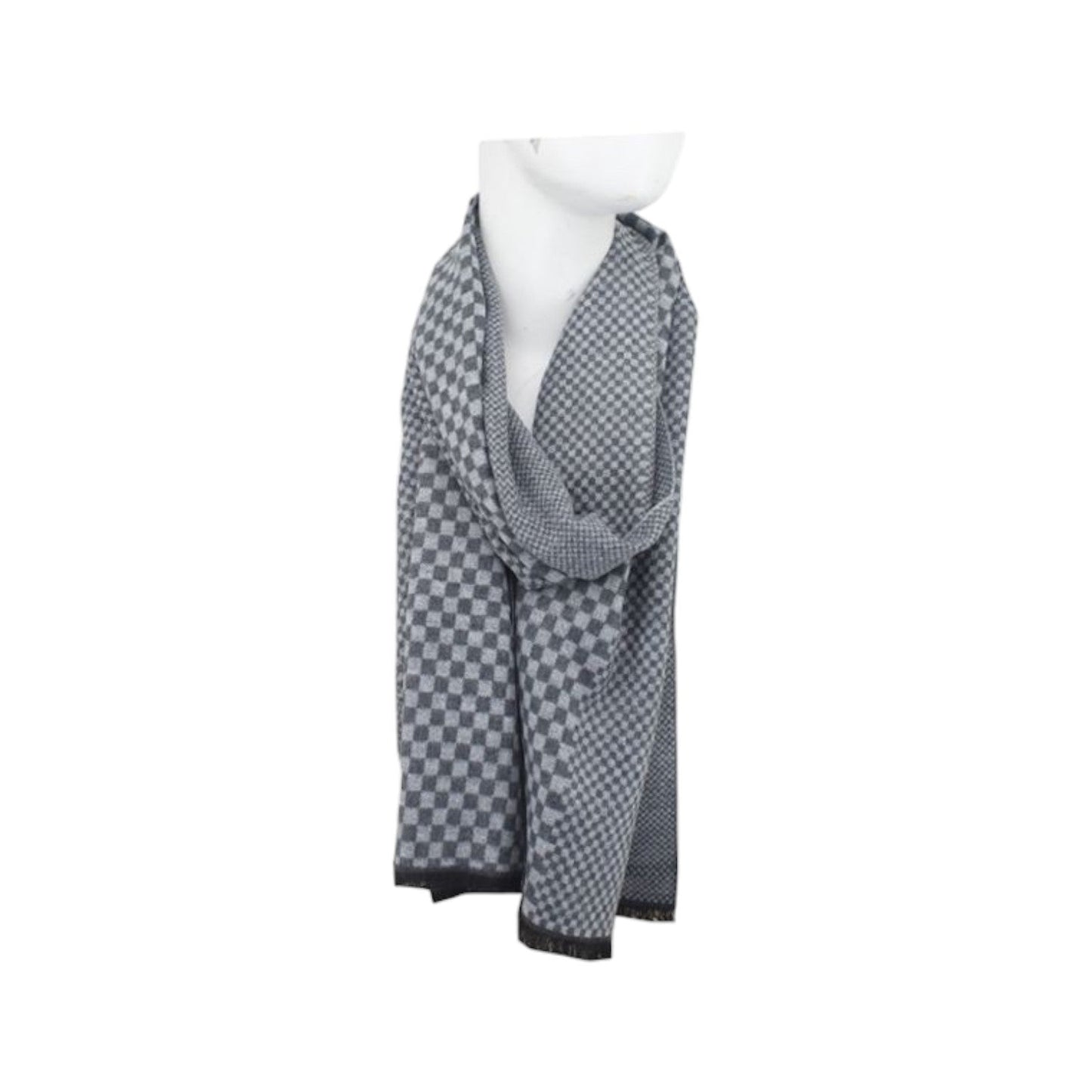 Winter Herren Schal mit Schach Muster » Soft Cashmera Herrenschal | Winterschal 180x30 cm