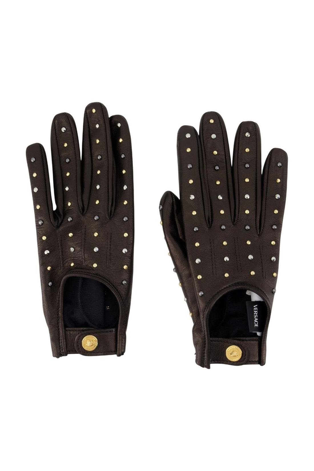 Handschuhe - Versace - Leder - Schwarz - AXON