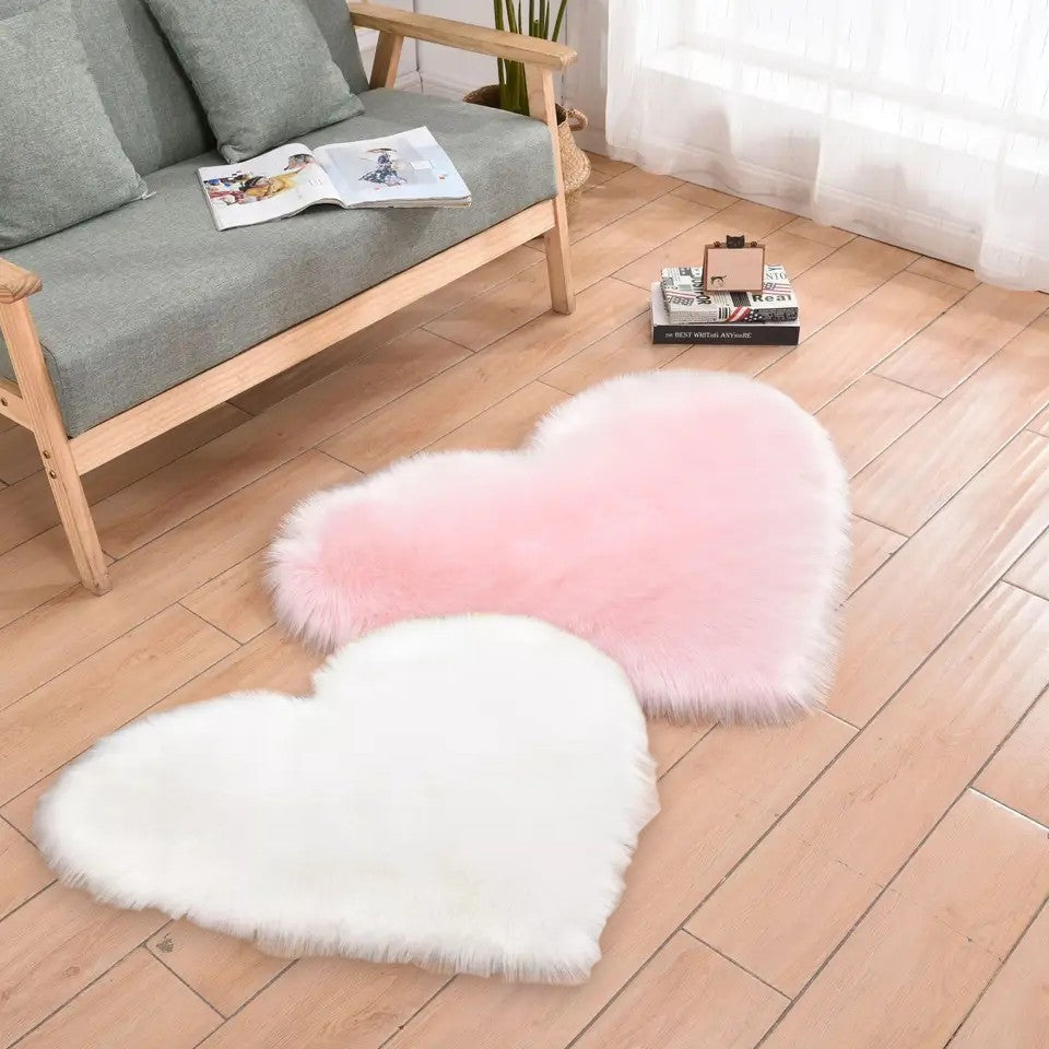 Herzteppich » Flauschiger Teppich in Herzform » Herz Teppich »  Zierteppich I Vorleger