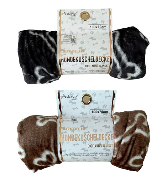 Hundedecke 100x70cm » Hundekuscheldecke » Flanell Liegedecke für Hunde » leicht & dünn