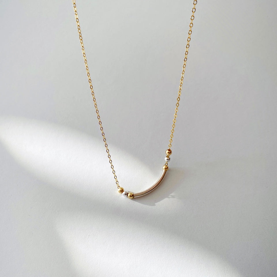 Two-Tone Smiley Necklace