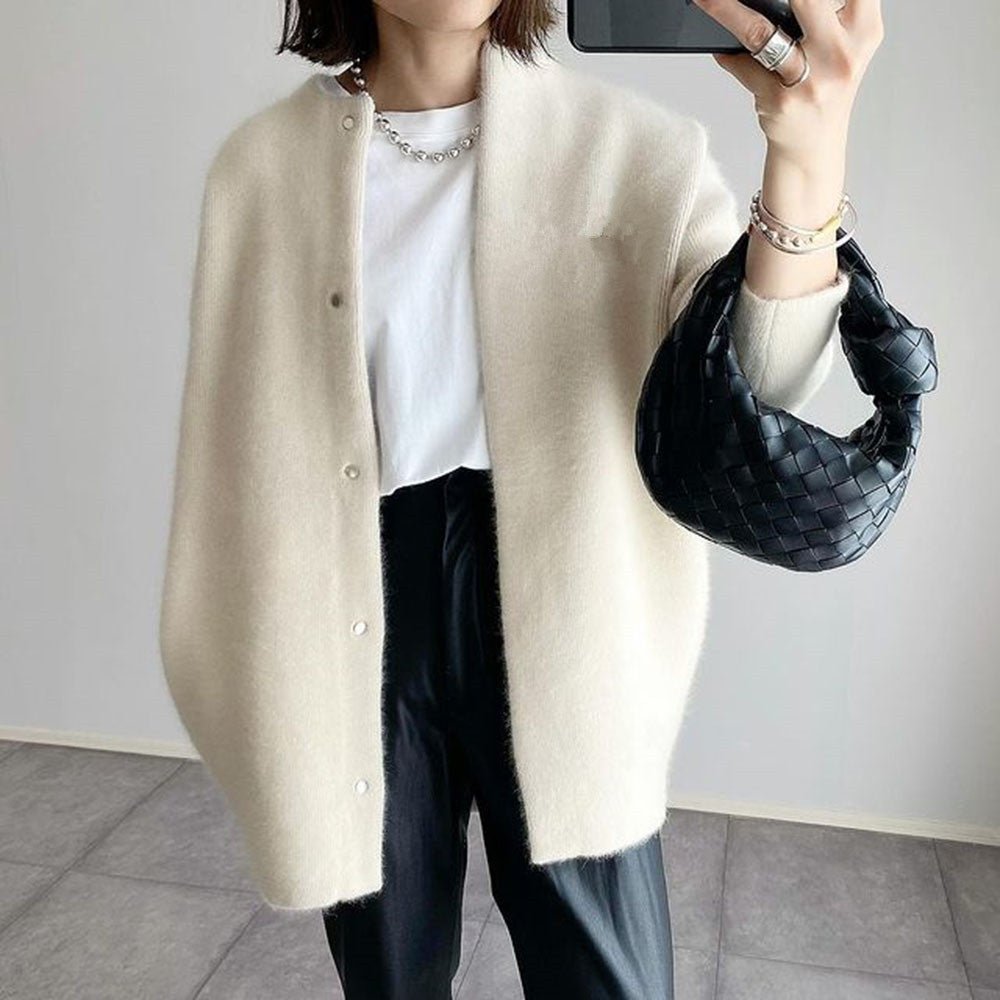 Ins Single Breasted Cardigans Fashion Solid Color Knitted Jacket Women's Autumn Spring Clothing - AXON